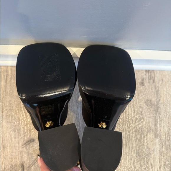 Versace Medusa Aevitas Satin Platform Heels with embellished Ankle Strap $1,085 - Picture 9 of 13